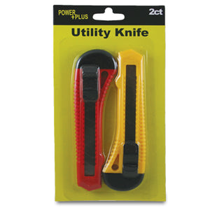UTILITY KNIFE, ASSORTED COLORS, 2CT