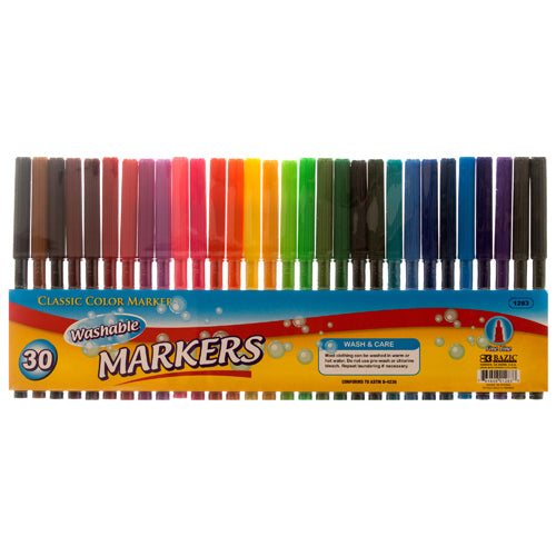 WASHABLE COLOR MARKERS 30CT